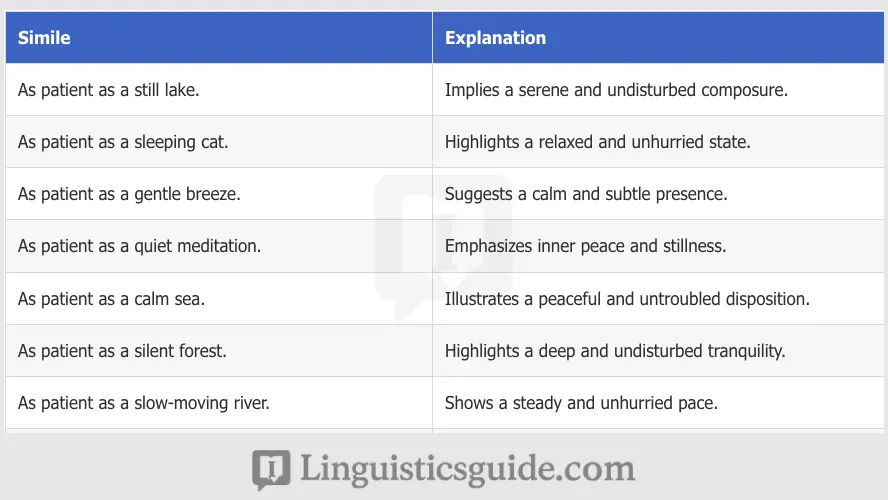 Similes for Patience