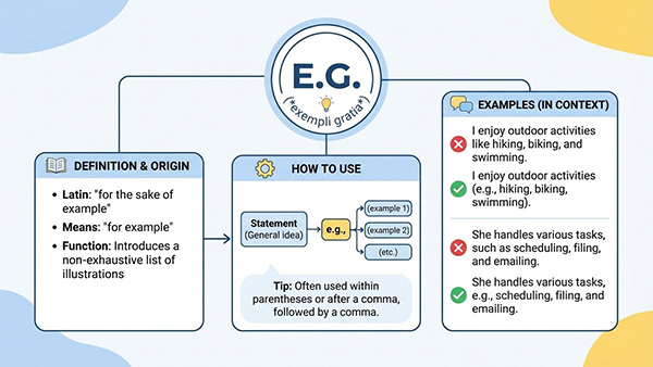 what is e.g. stand for