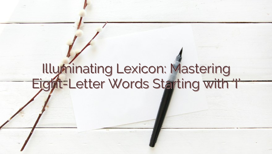 Illuminating Lexicon: Mastering Eight-Letter Words Starting with ‘I’