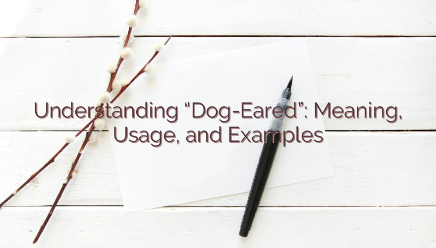 Understanding “Dog-Eared”: Meaning, Usage, and Examples