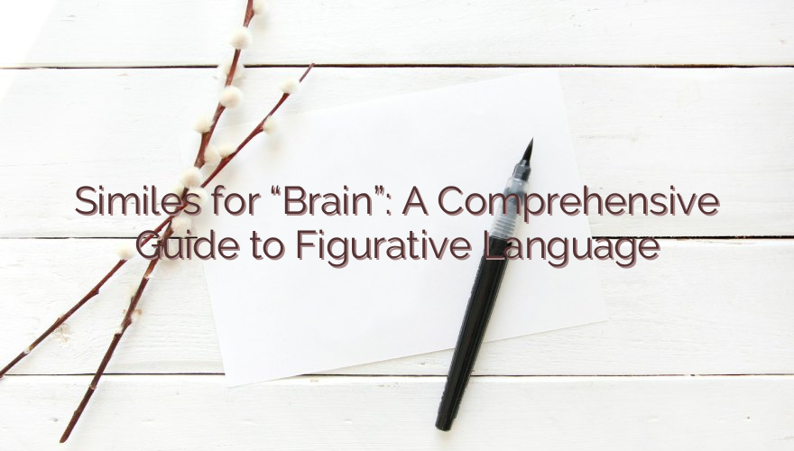Similes for “Brain”: A Comprehensive Guide to Figurative Language