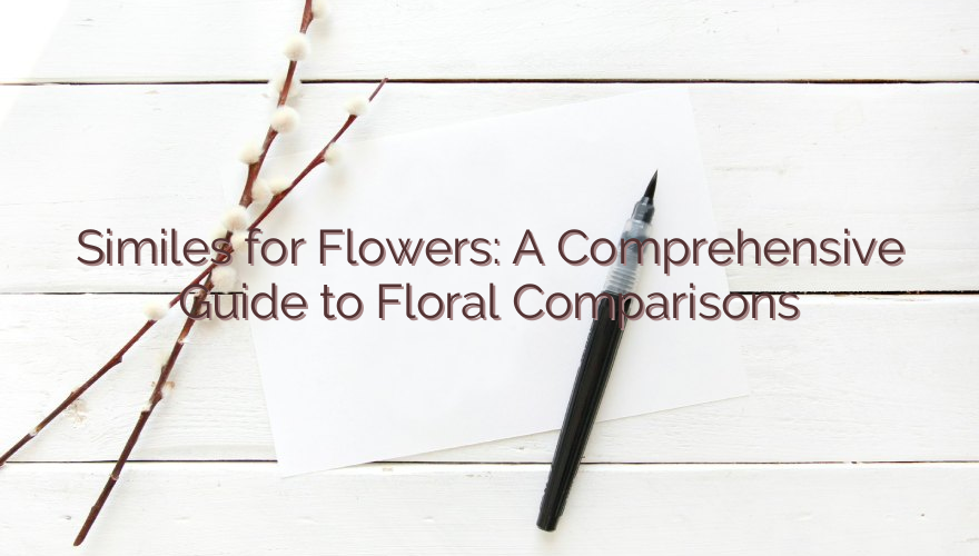 Similes for Flowers: A Comprehensive Guide to Floral Comparisons