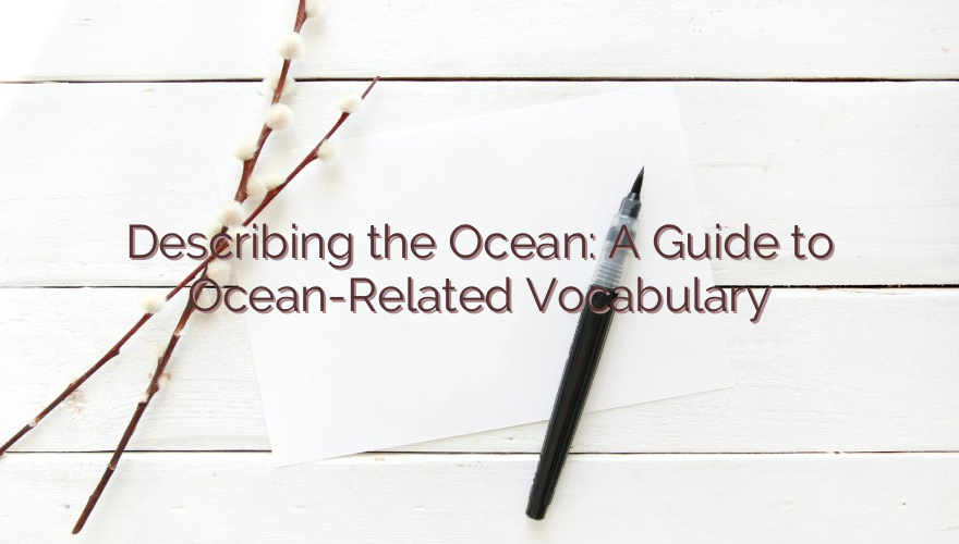 Describing the Ocean: A Guide to Ocean-Related Vocabulary
