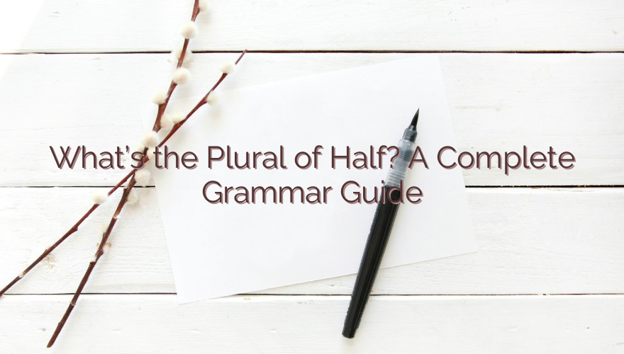 What’s the Plural of Half? A Complete Grammar Guide